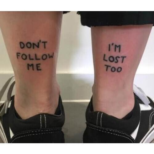 Temporary Tattoo Sticker Waterproof Tattoos Personality Letter Words Fake Tatto Stickers Decal Tatoo Body Art For Women Girl Men