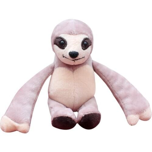 10PCS 15cm Simulation Sloth Car Decoration Bag Plush Mini Pendant Keychain Doll Ring Toy