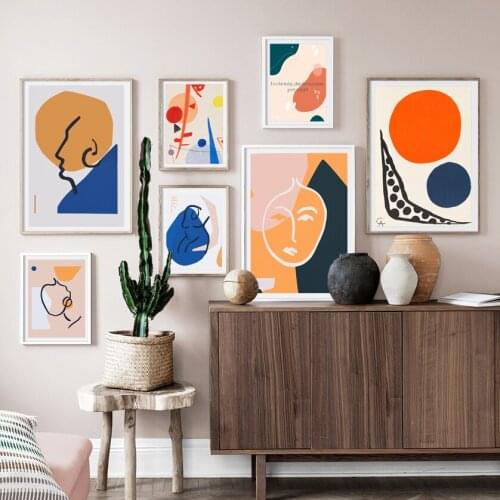 Abstract Geometric Graphic Line Canvas Painting Scandinavia Style Wall Art Picture Posters And Prints For Living Room Home Decor