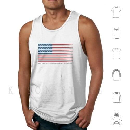 American Drummer Drumstick Flag-Life , Liberty , And The Pursuit Of Tank Tops Vest 100% Cotton Drum