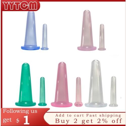 2pcs/4pcs Jar for Massage Body Cups Silicone Vacuum Cupping Ventosas vacuum bank Weight massage Cupping Apparatus vacuum cans