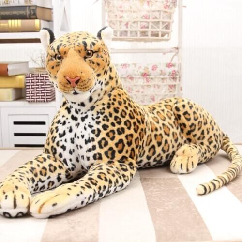 Large 130cm simulation leopard plush toy prone leopard soft doll,Christmas gift w1967