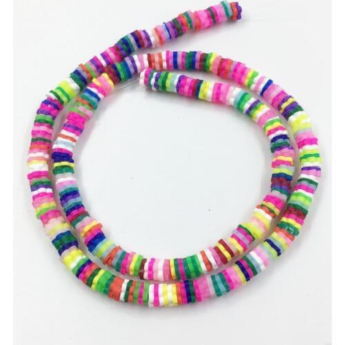 Eruifa 42cm long 6mm wide flower rubber beads spacer Charms Pendant Jewelry DIY Earring Necklace many colors