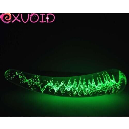 EXVOID Sex Shop Crystal Glass Dildo Noctilucous Penis Masturbation G-spot Massager Anal Sex Toys for Women Men Gay Anal Plug