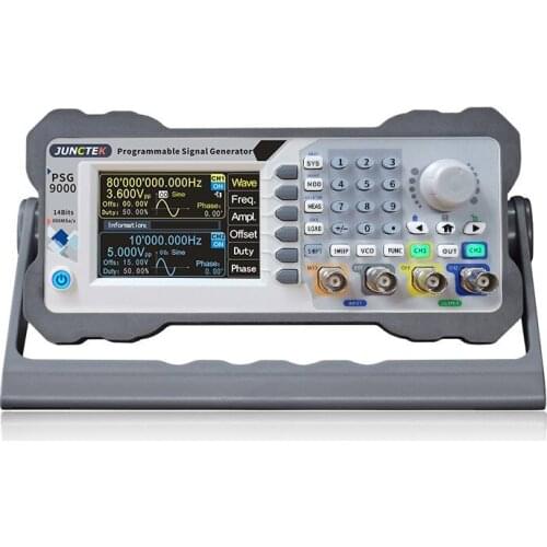 PSG9060 1nHz-60MHz 2CH Signal Generator Dual Channel DDS Function Generator 300MSa/s Frequency Counter 3.5inch LCD Screen