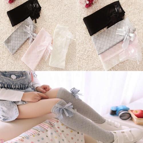 Girls leg warmers over the knee kids leg warmers girls princess mesh anti-mosquito bow tube child knee high leg warmers clothing