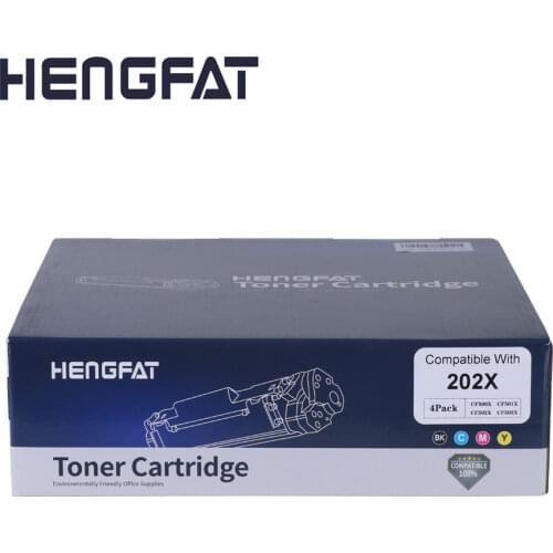 1SET(4PCS) for HP202X 202A CF500A High Yield Pages Compatible Toner Cartridge for MFP M280nw M281fdw M281cdw M281dw M254dn