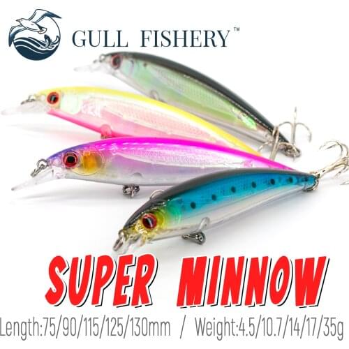 GULL FISHERY 75/90/125/130mm Hot Model Fishing Lure Hard Bait Wobbler Sinking Crankbait Minnow Pike Bass Carp Swimbait Tackle
