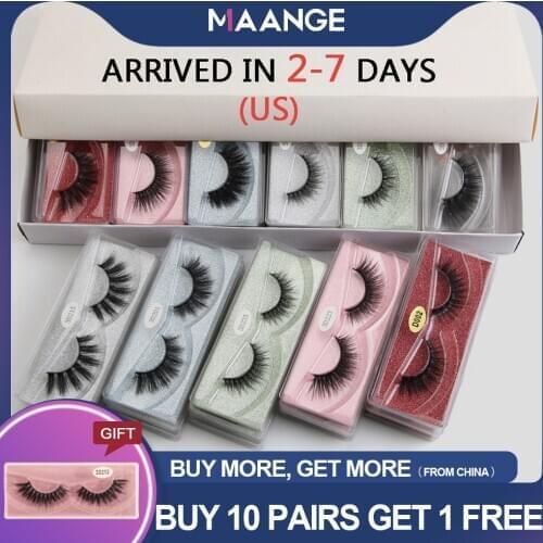 MAANGE 10/30/50/100pcs Wholesale Eyelashes 3d Mink Lashes Natural Mink Make Up Lashes Extension for Beauty Mink Fluffy Lash Bulk