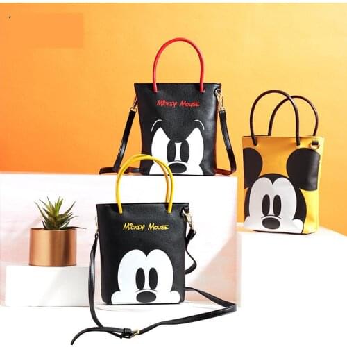Fashionable Disney Mickey Head Cross-body Bag With Large Capacity Shoulder Bag Cartoon Cute Handbag 2021 Autumn New