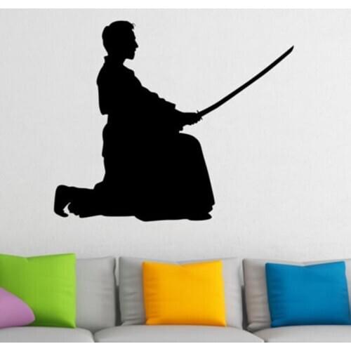 Kendo Sticker Samurai Decal Ninja Poster Vinyl Art Wall Decals Warrior Decor Mural Kendo Sticker