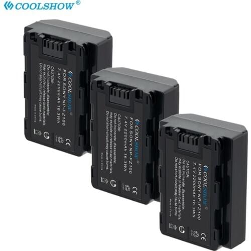 NP-FZ100 Batteries for SONY A9/A9R 7RM3 BC-QZ1 ILCE-9 A7m3 A7r3 Alpha 9 9S 9R ILCE-9 7RM3 2200mah NPFZ100 Battery Charger