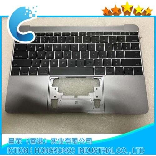 Original For Macbook Pro Retina 12" A1534 Topcase With Keyboard Upper Top Case US Layout 2016 Years Gray Color Model