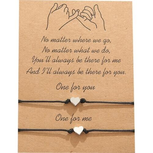 Gift For Boyfriend Girlfriend Present Small Love Gift Heart Bracelets Anniversary Present Valentines Day Gift