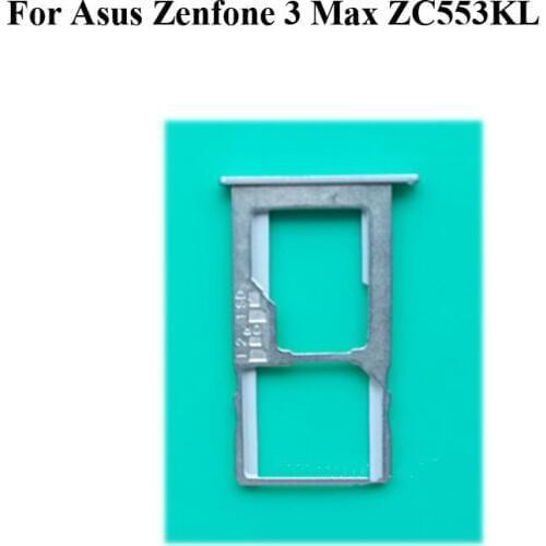 Tested Good For Asus Zenfone 3 max zc553kl SD Tray Sim Card Holder Slot Zenfone3 100% original Replacement Parts zc 553kl