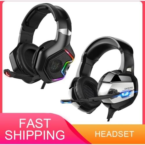 K10Pro LED Wired Headset Gamer USB 3.5mm Headphones 7.1 Surround Sound HD Mic Gaming Overear Headphones For Laptop PC Gamer