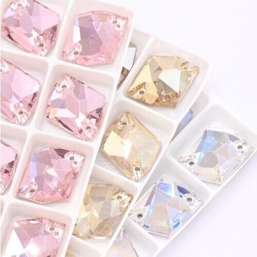 Multi-colored Cosmic Crystal Glass Rhinestones Sew On Rhinestones With Sliver Plating Sew On Clothes & DIY Jewelry Accessories