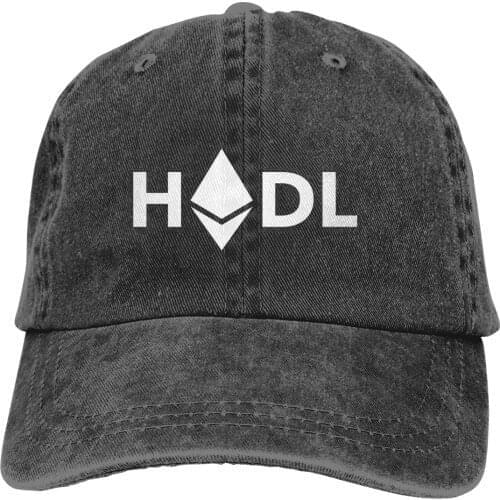 Adjustable Solid Color Baseball Cap HODL Ethereum ETH Washed Cotton Digital Currency Skyrocketing Dogecoin Sports Woman Hat