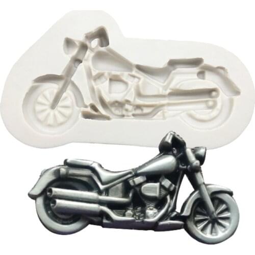 Motorcycle Shape Silicone Mold Fondant Cake Decorating Tools Cupcake Chocolate Mold