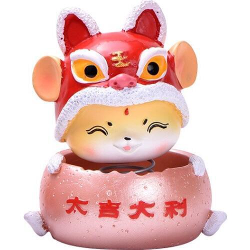 Fairy House Cornucopia Shaking Head Doll Garden Miniatures Home Decoration Accessories Figurine Desk Office Decor Gift DIY