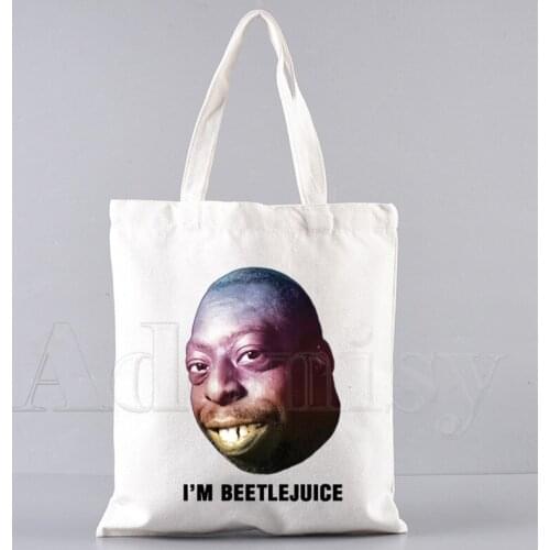 Beetlejuice Lester Shopping Bag Shopper Eco Canvas Cotton Shopper Bolsas De Tela Bag Shoping Reusable Sacolas