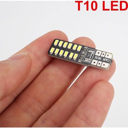 T10 W5W 3014 24SMD Car Dashboard Light Car Wedge Light Bright Durable Rear Signal Light Car Interior Car Side Light