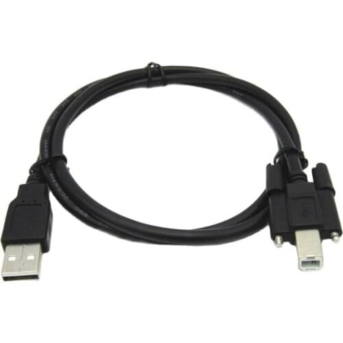 USB 2.0 A Male to USB 2.0 B Male B Type BM date printer Cable 1m 1.5m 3m 5m with Screw Panel Mount holes Connector 1m 1.5m 3m 5m