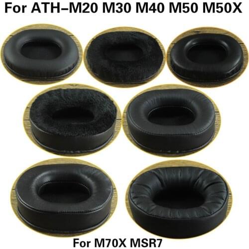 Replacement Sheepskin Earpads for ATH-M20 M30 M40 M50 M50X M70X Soft Velvet Foam Ear Pads Cushion for ATH-MSR7 Headphone