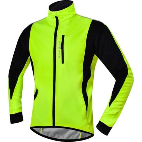 Winter Cycling Jacket Warm Up Thermal Fleece Lining Coat Moto Bicycle MTB Road Bike Clothing Windproof Waterproof Long Jersey