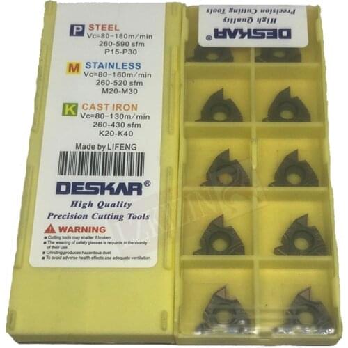 10PCS Carbide Insert 16ERM 16IRM 11W 14W AG55 AG60 LF6018 Indexable Threading Blade CNC lathe Cutter Tool for Stainless Steel