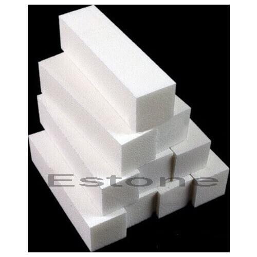 5Pcs Nail Art Buffer File Block Pedicure Manicure Buffing Sanding Polish White #Y207E# Hot Sale