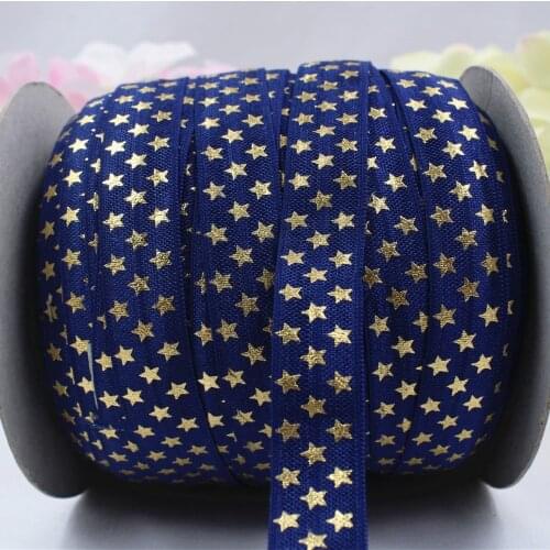 16608-22, 5/8'' 16MM hot gold print Venus Elasticity ribbon , 5 yards DIY handmade hair accessories Material , free shipping