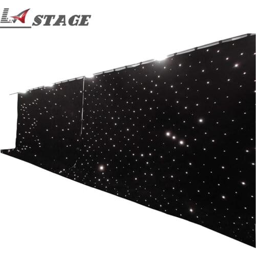 Free shipping 3M*3.5M One DMX Controller LED Star Curtain RGBW Colored Stage Backdrop LED Star Curtain with DMX