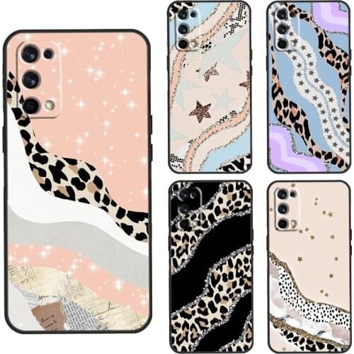 Patchwork Leopard Print Case For OnePlus 8T 7T Nord 7 8 9 Pro Cover For Realme 8 7 6 Pro Q3 C3 C11 C15 C21 GT Neo