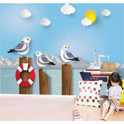 Childrens room kindergarten paradise wall professional production mural factory wholesale wallpaper mural custom photo wall