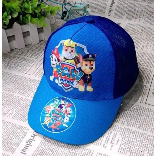 Genuine Paw Patrol Cotton Childrens Summer Hats Cute Sun Protection Caps Headgear Chapeau Puppy Print Party Kids Birthday Gifts