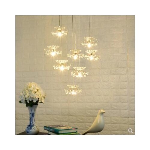 Chandelier flower designer bedroom restaurant led porch bar cloakroom art creative bedside decorative chandelier