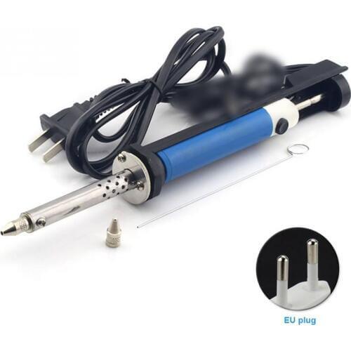 220V 30W Suction Desoldering Pump Tool Sucker Electric Soldering Iron Pen With Nozzle EU Plug Iron Suction Tool Heating Pen