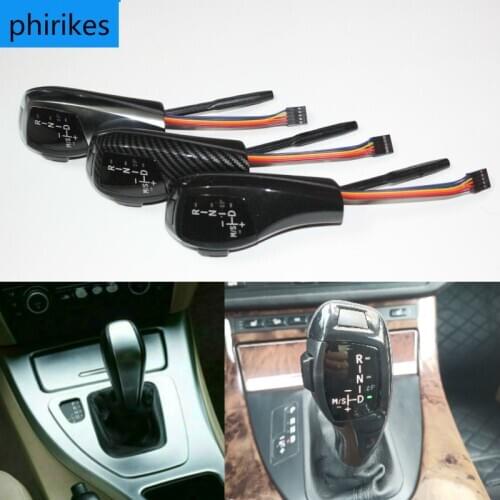F30 Style Shift Handle Replacement PU Leather for BMW 6 Series 2004-2006 E63 Accessories LED Gear Shift Knob