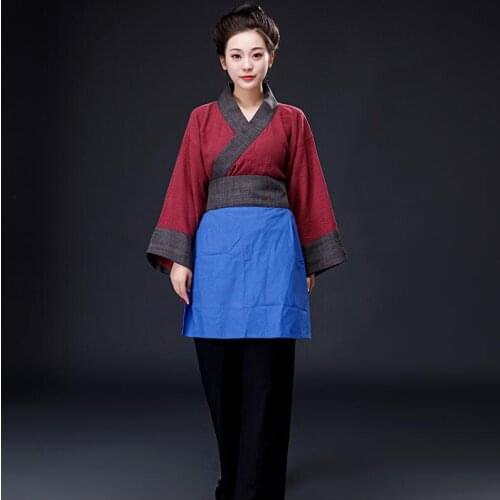 Movie TV cotton cosplay stage hemp Hanfu village womens public house tavern drunkery boss female XianglinSao of Shajiabang