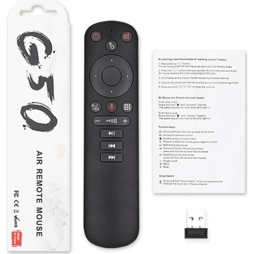 G50S Wireless Fly Air Mouse Gyroscope 2.4G Smart Voice Remote Control for X96 mini H96 MAX X3 PRO Androi TV Box