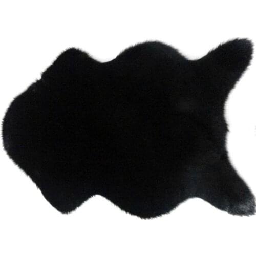 Hot Sale 60% Fluffy Faux Fur Geometric Door Mat Floor Rug Carpet Living Room Bedroom Decor
