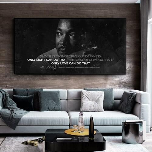 Successful People Canvas MARTIN LUTHER KING JR Love Over Hate Posters and Prints Picture on Wall Art Canvas Painting Room Decor