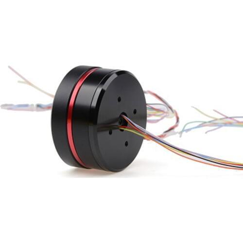 HT4108 PTZ Motor Photoelectric Pod with AS5048A Encoder Center Hole Slip Ring Passing Line