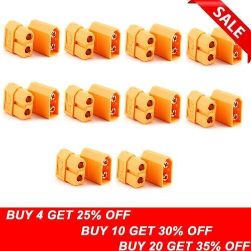 Clavijas de conectores tipo bala macho hembra 10/20 piezas XT60 XT-60 para batería RC Lipo (5/10 pares) al por mayor