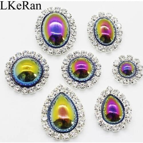 LKeRan 2019 New Halloween Button Black AB Pearl Button 7-Sizes Mixable for Party Invitation Decorate Brooch Center Scrapbooking
