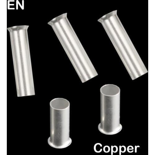 EN1510 EN1512 EN2508 EN2510 EN2512 Copper Cold Press Sleeve Tube Non-Insulated Naked Connector Ferrule Cord End CrimpTerminal