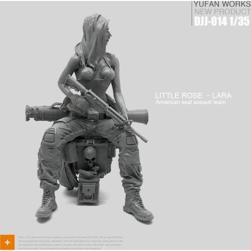 Yufan Model 1/35 Female Soldier Seal Team Rose Laura Resin Model Kit Djj-14