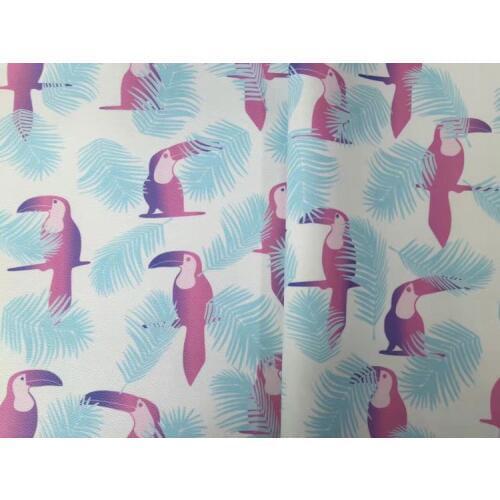 Fashion Customized printed synthetic PVC leather material for new brand logo handbag