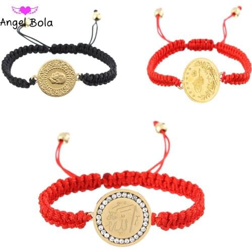 Fashion Adjustable Size Coin Hand-woven Bracelet for Women Charm Bracelets for Women Jewelry